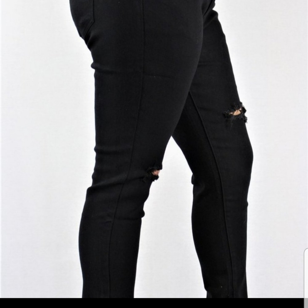 Escolour Black Ripped Jeans - Picture 3 of 5